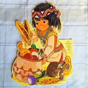 VNTG 1979 Hallmark Thanksgiving Native American